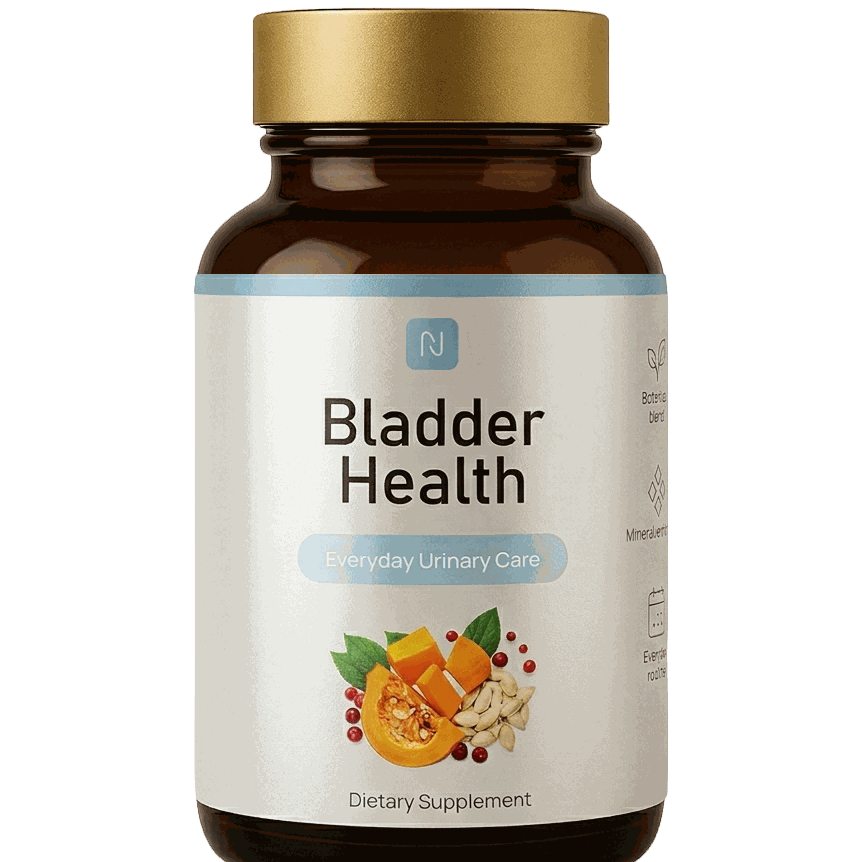Bladder Health — braune Dose mit Kapseln