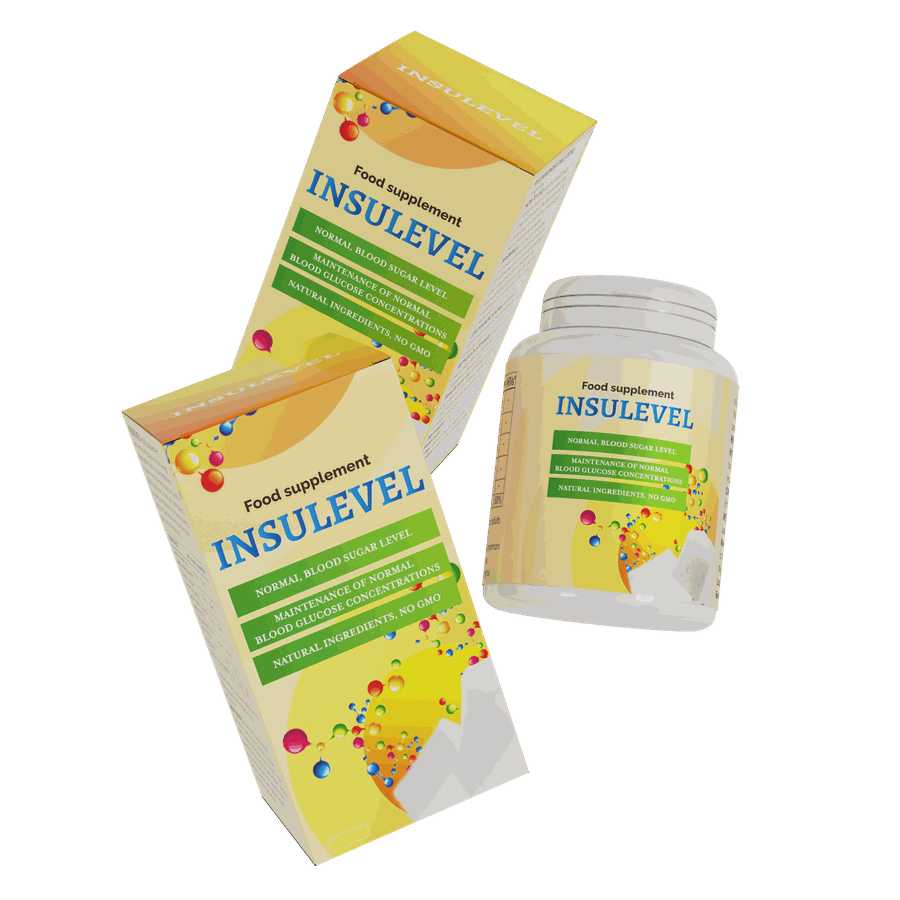 Insulevel — gelbe Dose mit Faltschachtel