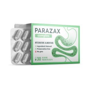 Parazax Complex — grüne Faltschachtel und Blister